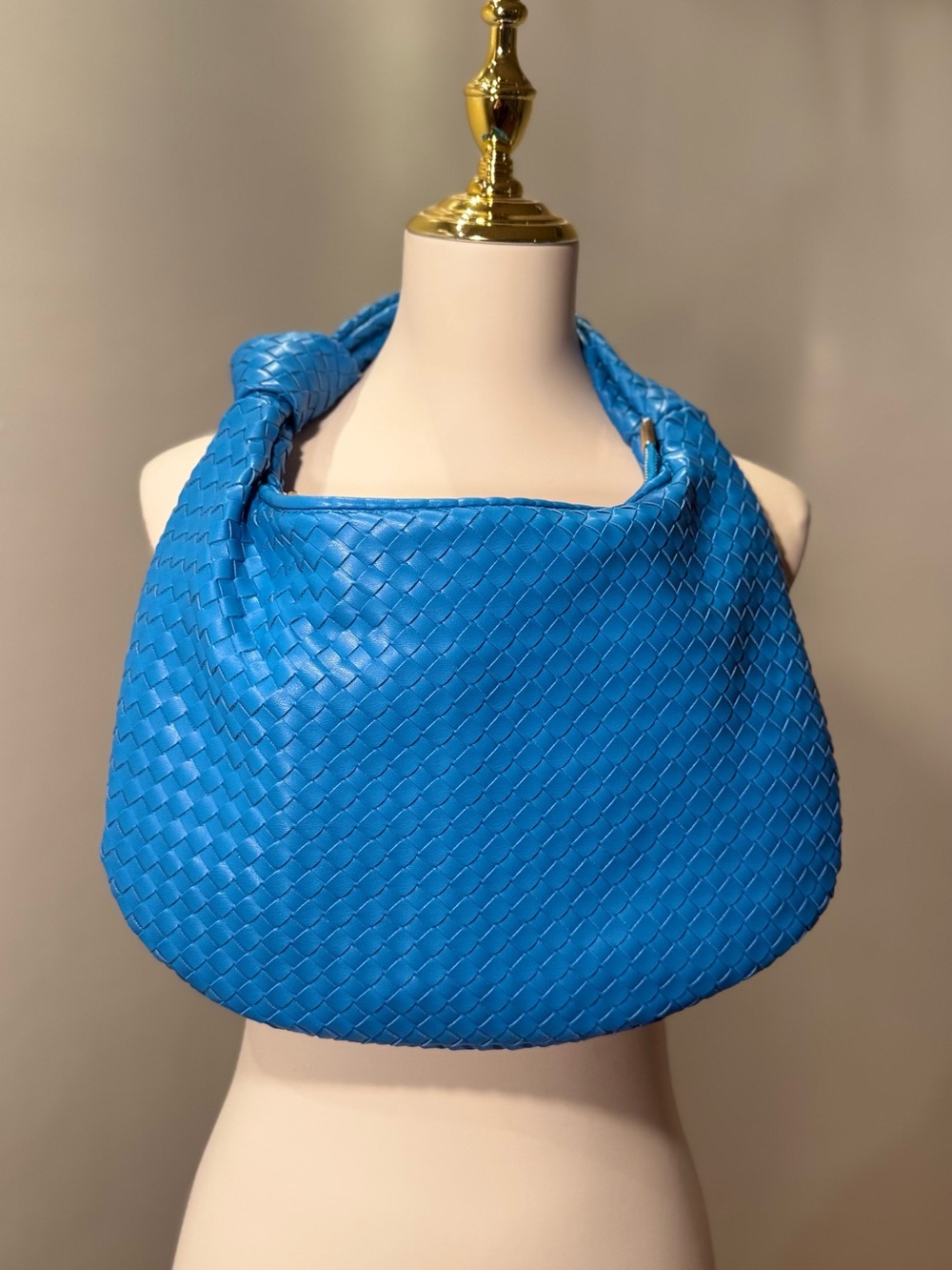 Melie Bianco Anthropologie Blue Woven Shoulder Bag